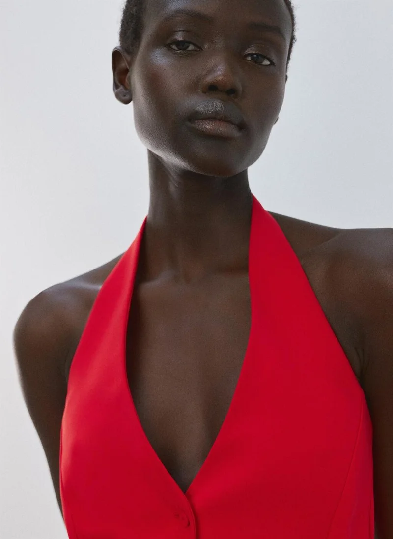 MANGO  Peplum top with halter neck for Women | Best Price UAE